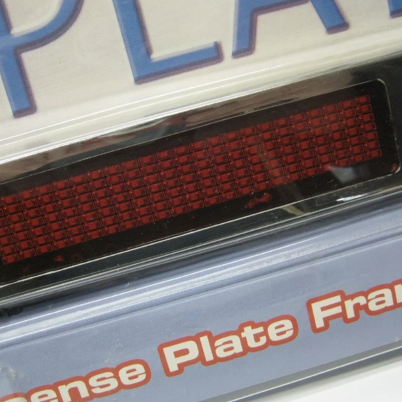 SCROLLING LICENSE PLATE FRAME new sealed in package w/ remote control unit - Picture 9 of 17